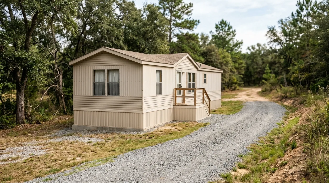 The finished result of professional mobile home skirting: the completed work looking clean, correct — Ocala, FL