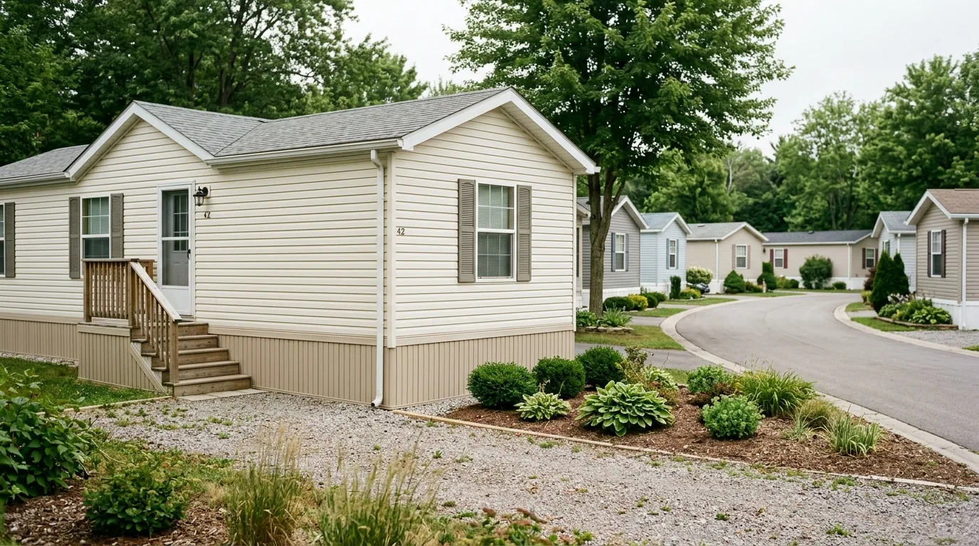 The finished result of professional mobile home skirting: the completed work looking clean, correct — Ocala, FL