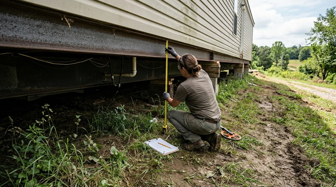 Perimeter length and the height from grade to the bottom of the home, which varies around the — Ocala, FL