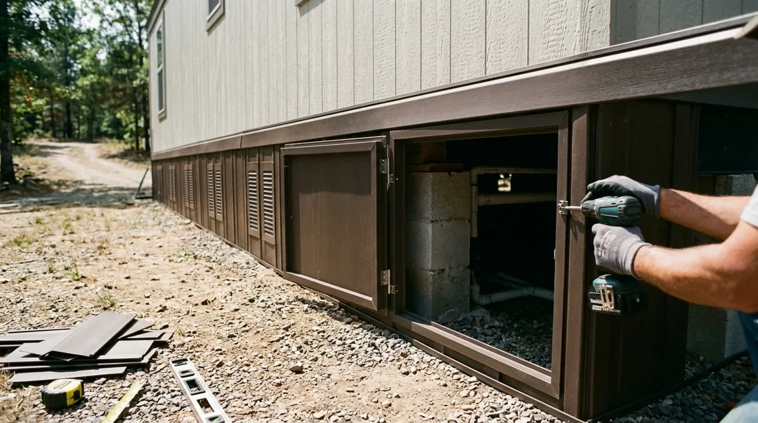 Vents distributed to meet the required ventilation area, and at least one access door sized so — Ocala, FL